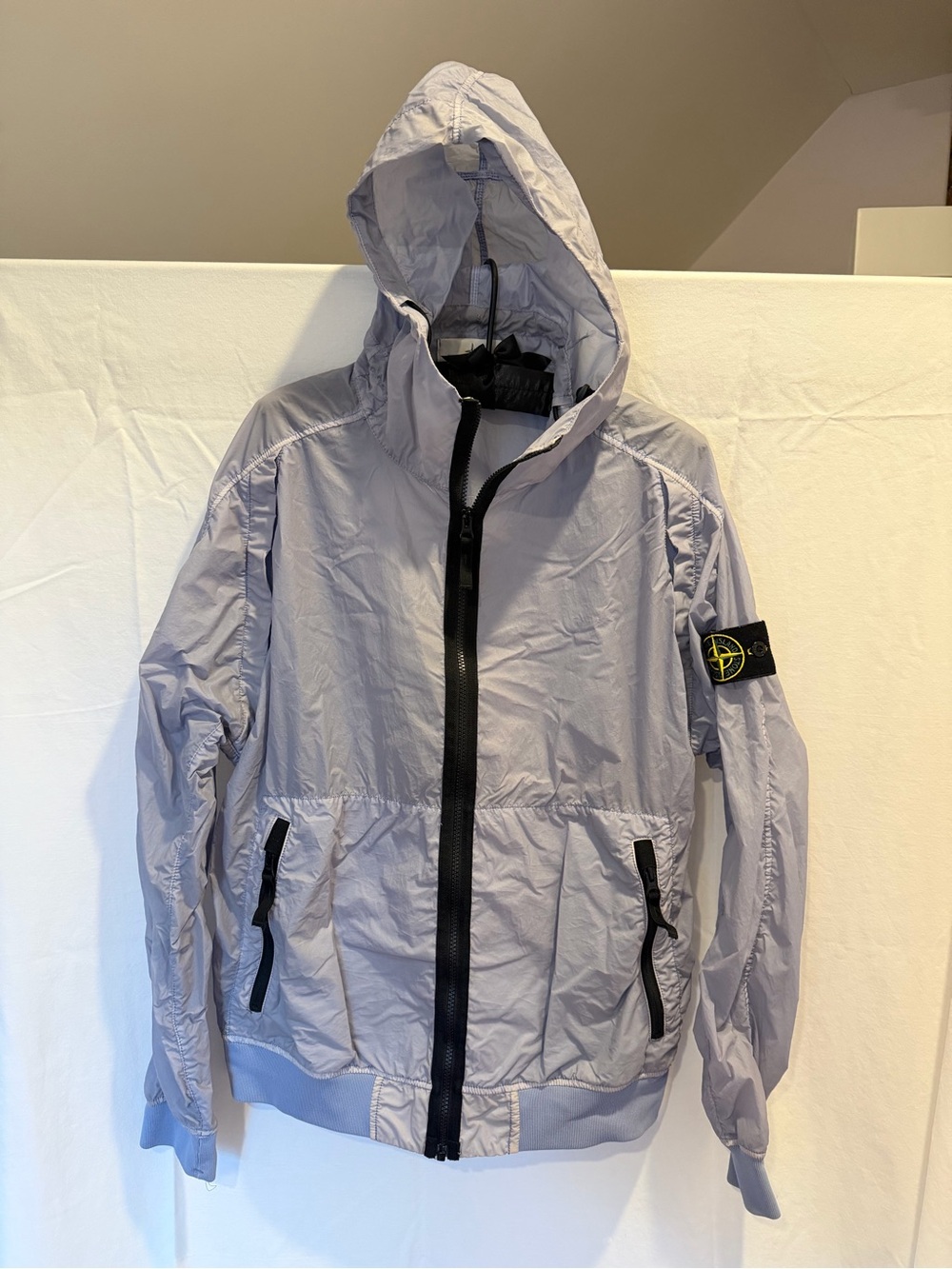 Stone Island Jacket Raincoat Lamy Velour Lilac Size Medium